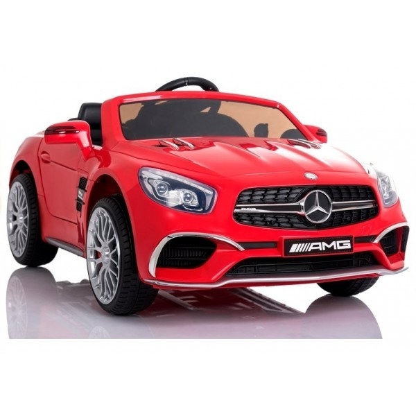 Elektromobilis vaikams Mercedes SL65 su spalvotu jutikliniu LCD ekranu ir MP4 multimedija Raudonas